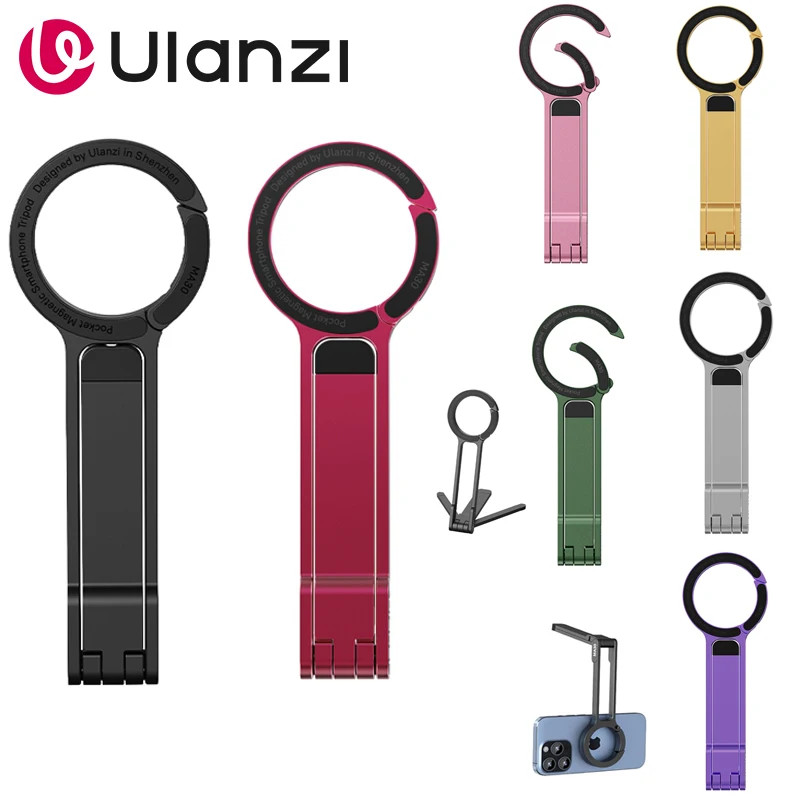 Ulanzi MA30 Magsafe ขาตั้งโทรศัพท์ Dual-ด้านแม่เหล็กที่วางโทรศัพท์สําหรับการเดินทาง Vlog LiveStreami