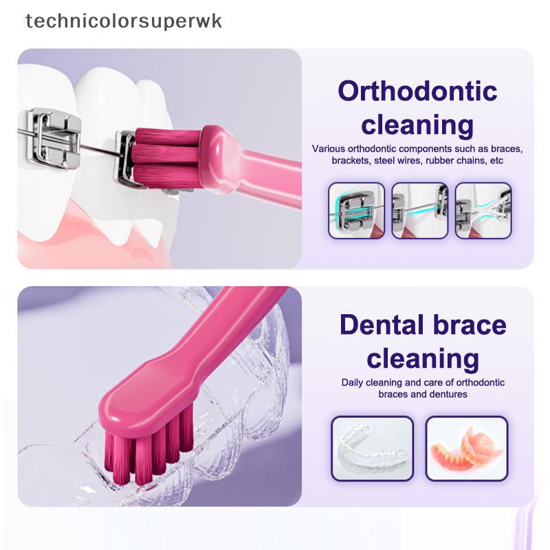 Tswk 1 ชิ้นเครื่องมือทําความสะอาดแปรงสีฟันหัวเล็กพร้อม Fine Tuft Compact Interdental แปรงสําหรับ Ora