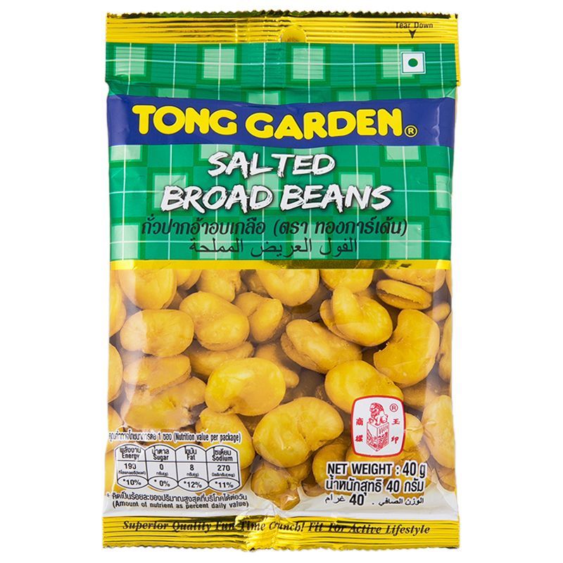 ทองการ์เด้นถั่วปากอ้าเกลือ 35กรัม Tonggarden Salted Broard Bean 35g.