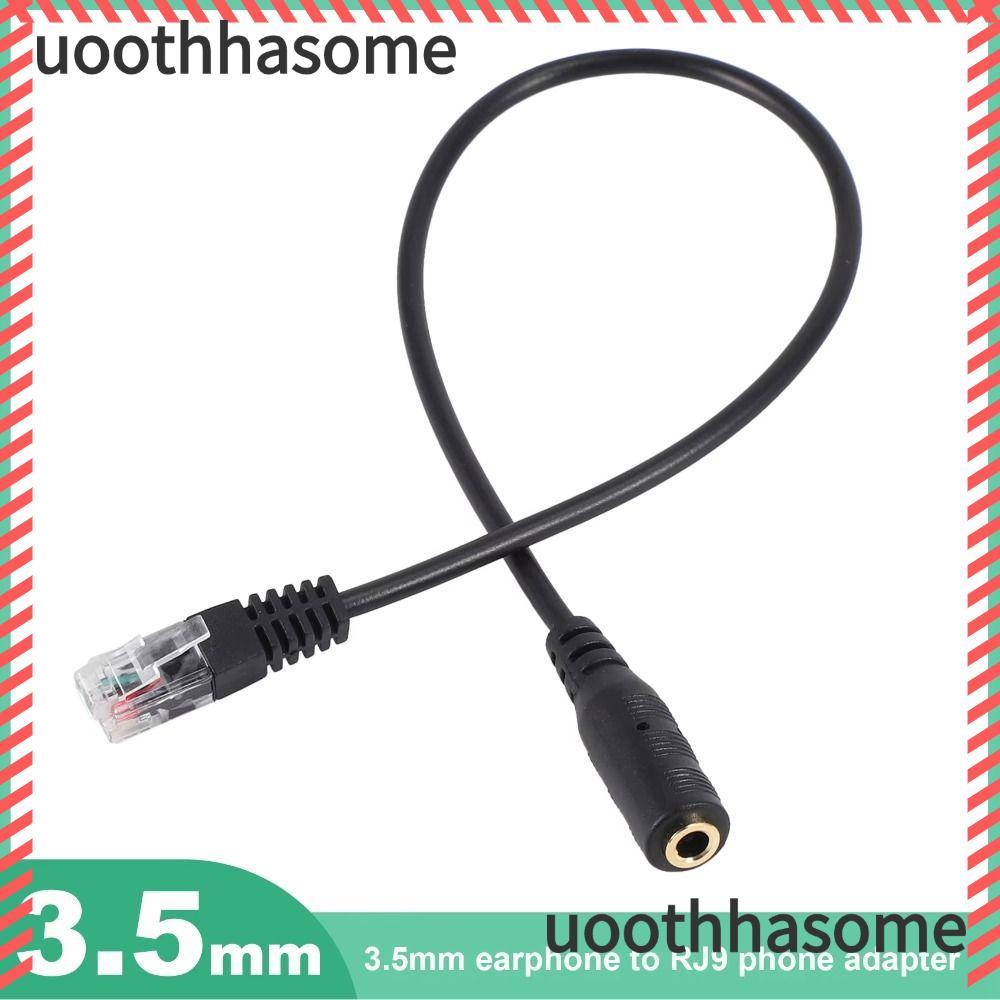 UOOTHASOME RJ9 อะแดปเตอร์สาย, 3.5 มม.ถึง RJ9 เปลี่ยน RJ9 Connector, Professional Universal อะไหล่ 3.