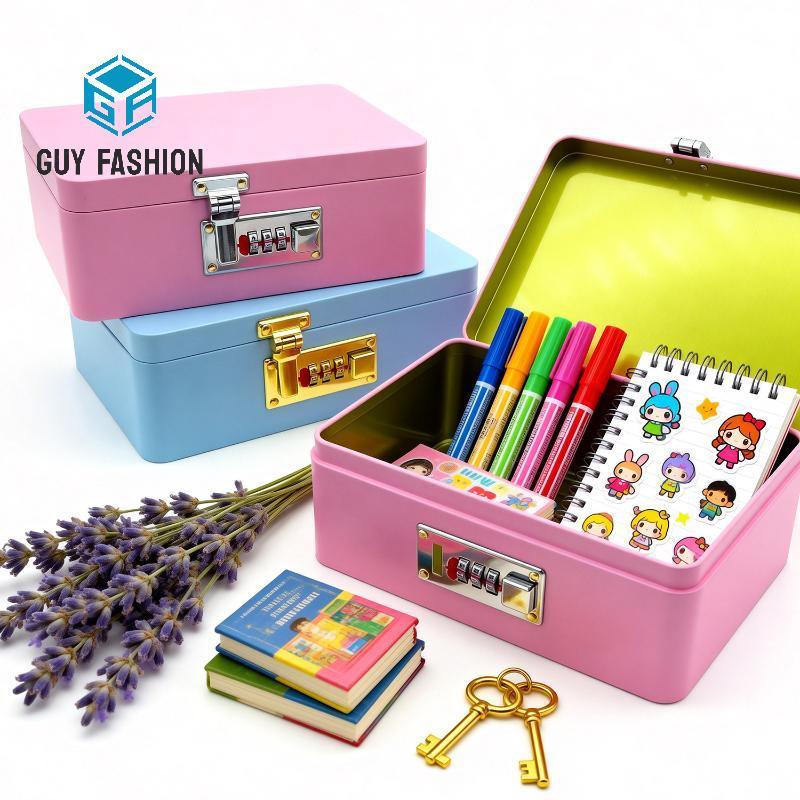 Man Fashion Iron รหัสผ่าน Lo Coin Bank Retro Piggy Bank กล่องเงินโลหะพร้อม Lo สําหรับเด็กนักเรียน Se