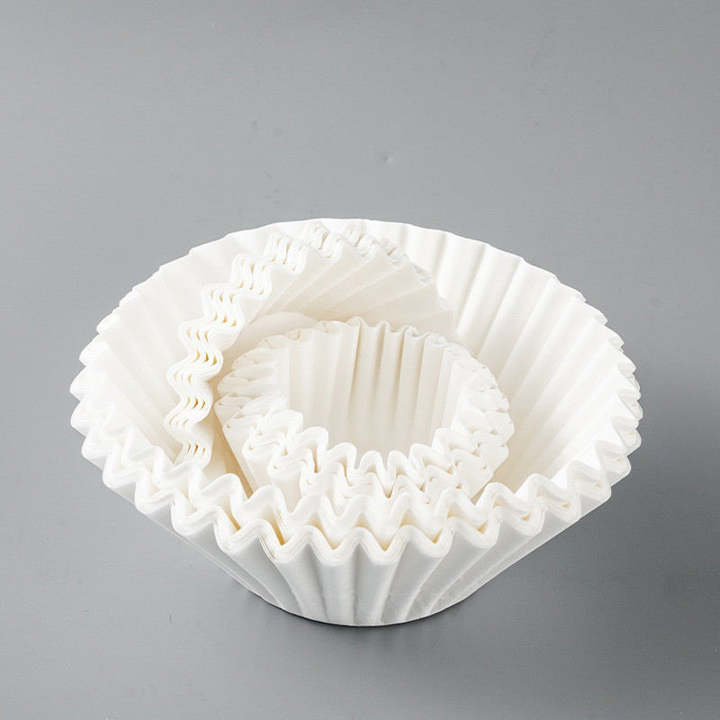 100Cup-shaped coffee filter paper Hand brewed coffee filter paper 200*80mm Coffee machine wave-patte