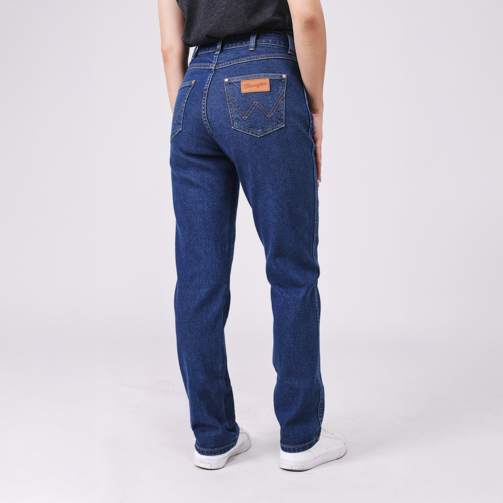 WRANGLER กางเกงยีนส์ผู้หญิง เอวสูง ทรงเข้ารูป Straight รุ่น WR S326WSTRF09 สียีนส์กลาง — صورة 4