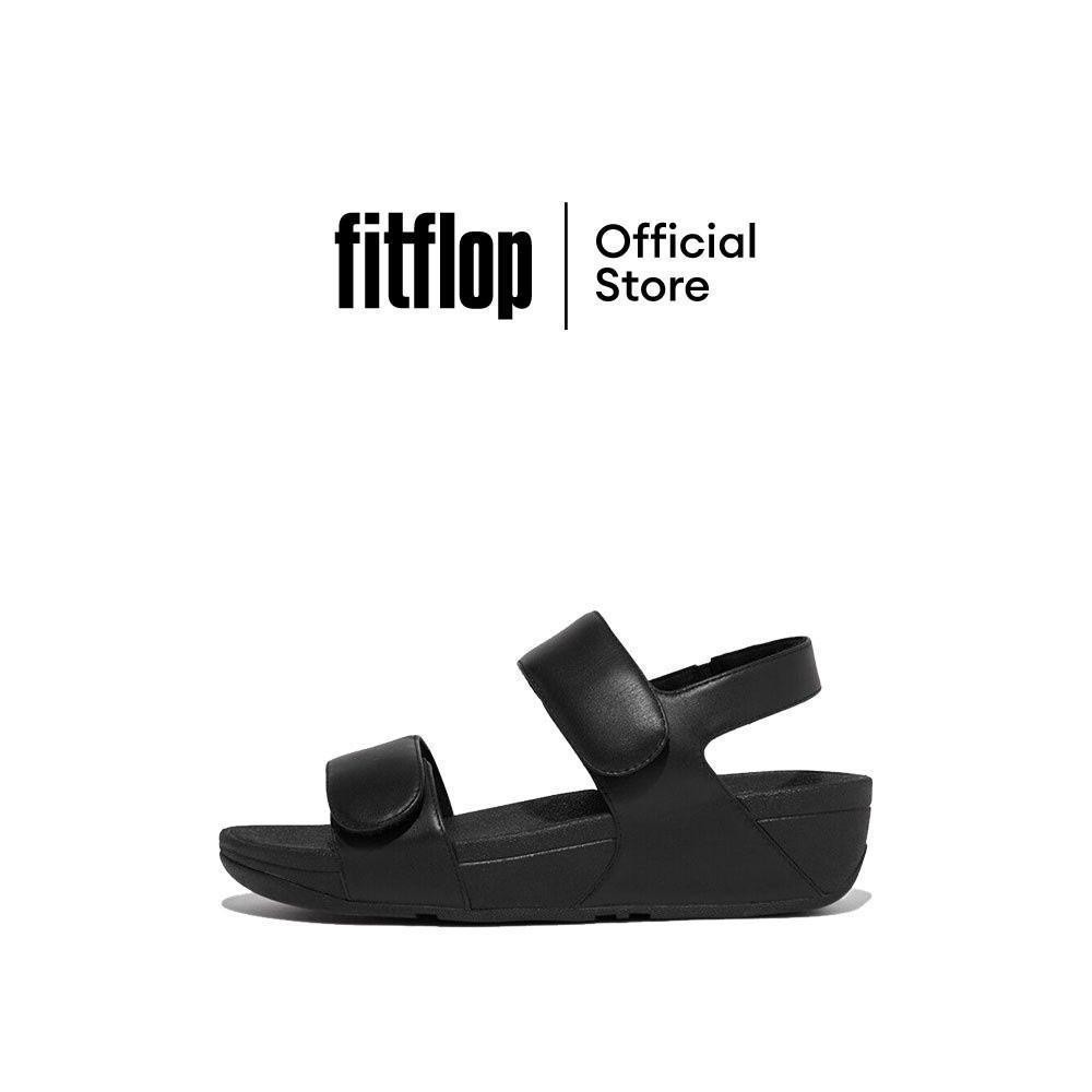 FITFLOP LULU ADJUSTABLE LEATHER B/S รองเท้าแตะแบบรัดส้นผู้หญิง รุ่น FV8-090 สี ALL BLACK