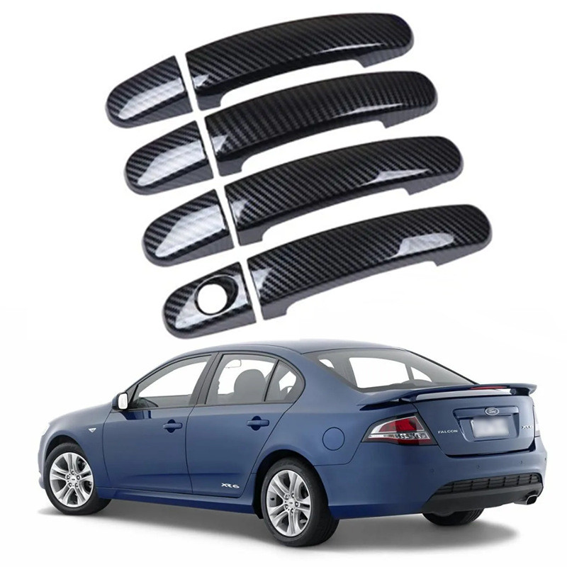 เหมาะสําหรับ 09-16 Ford Falcon FG FGX G6E XR6 Handle คาร์บอนไฟเบอร์รูปแบบด้านนอกมือจับประตู