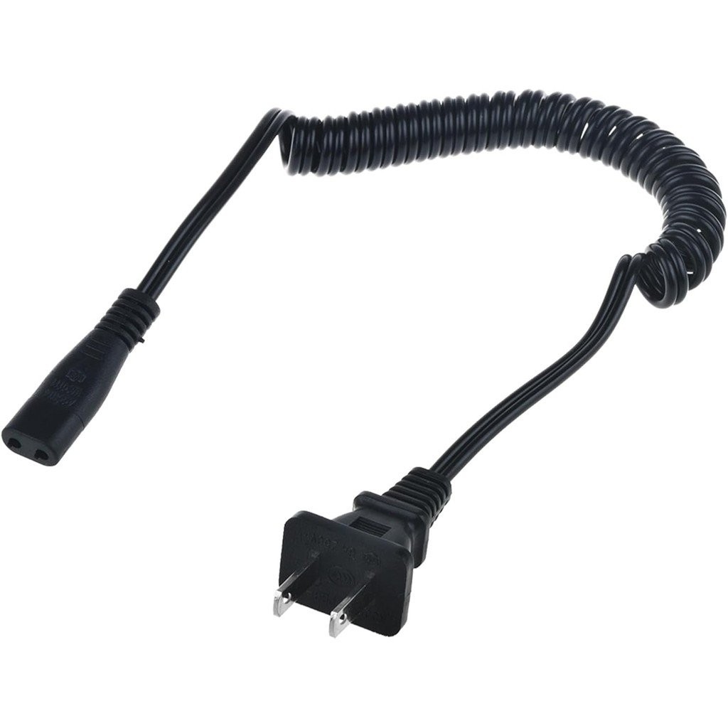 สายไฟ AC เข้ากันได้กับ Phillips Norelco, Remington, Grundig, Braun, Eltron Shaver Power Lead Electri