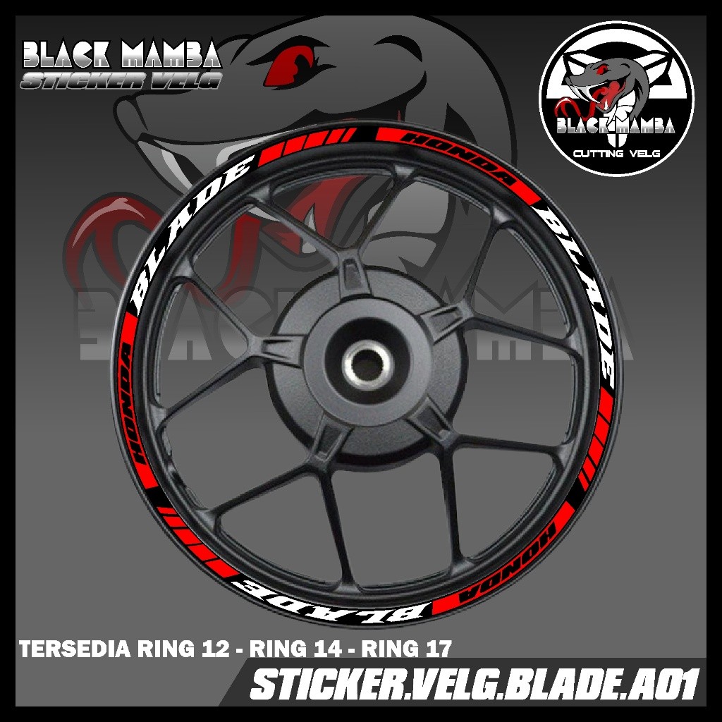 BLADE RIM STICKER - HONDA BLADE A01 TIRE/VELG VARIATION LIST STICKER