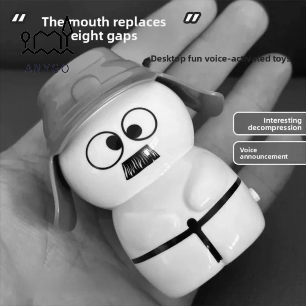 YRBWDYZDH พวงกุญแจควบคุมเสียง, 8 ซม. Widget Baga Voice Toy, Voice Widget Desktop Ornament Kids
