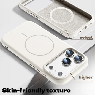 ปลอกหรูหราเคลือบป้องกันลายนิ้วมือแม่เหล็กซิลิโคนอ่อนนุ่มเคสโทรศัพท์สําหรับiPhone 17 16 15 Pro Max 16plus air Case 17proซิลิโคนสีเขียว