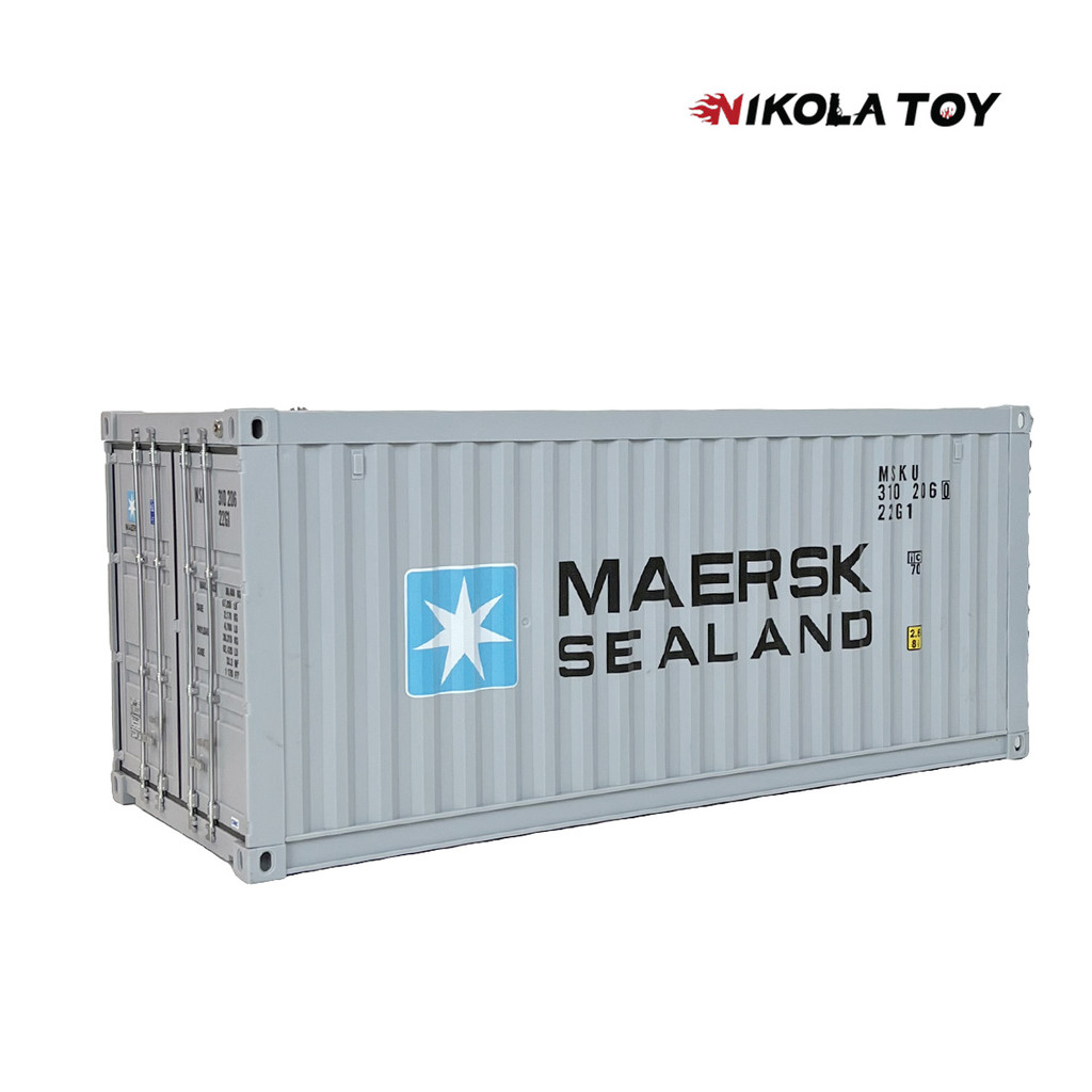 [คอลเลกชันบูติก] ของเล่นโมเดลภาชนะ MAERSK MAERSK ขนาดใหญ่พร้อมกล่องแสดงแสง