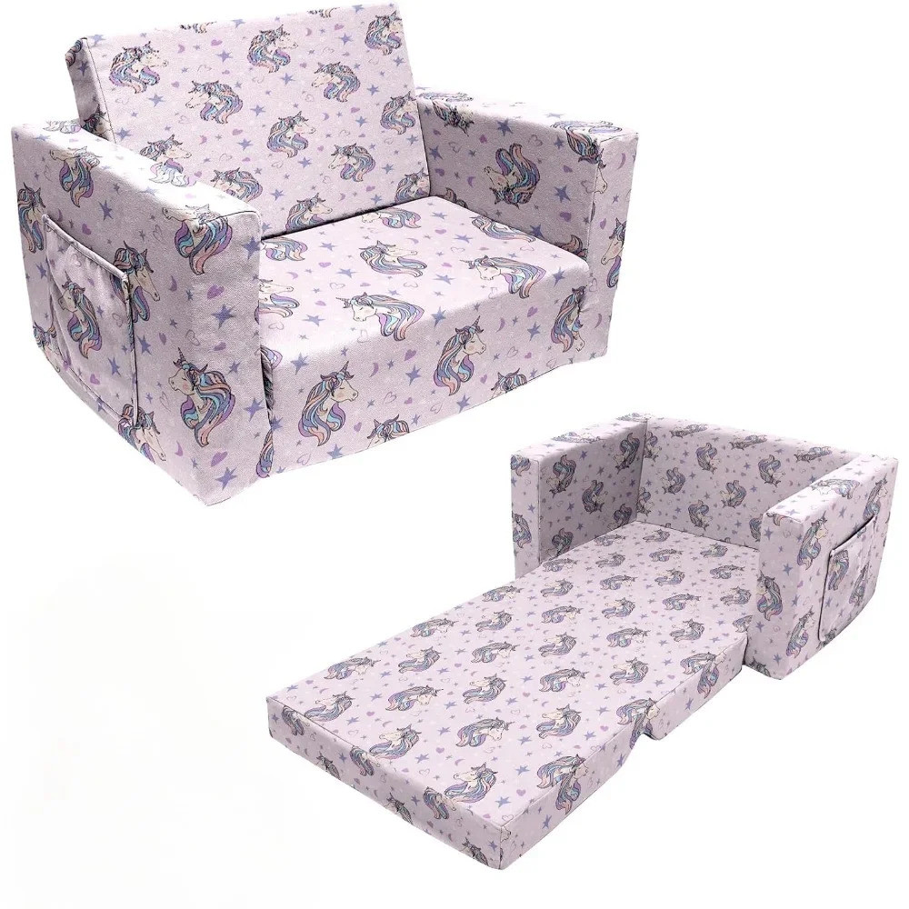 โซฟาเด็ก , เด็ก 2 1 Convertible Relaxing โซฟา Lounger - เก้าอี้เปิดพลิกนุ่มพิเศษ & Sleeper