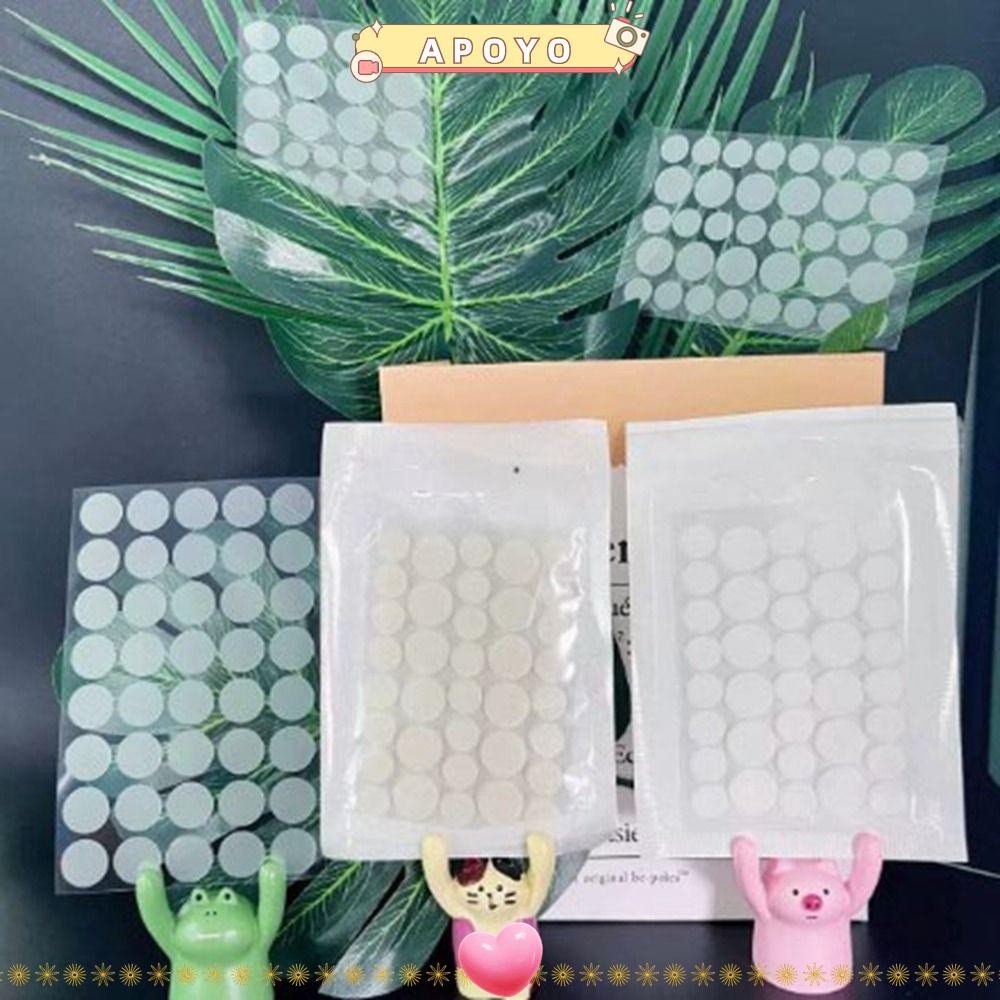 APOYO 18/24/36 ชิ้น/แผ่น PE Pimple Patch, Round Square Shaped Acne Treatment Skin Care Pimple Cover 