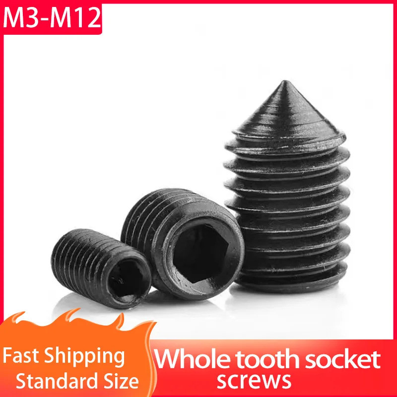 10/20/50Xpcs M3 M4 M5 M6 M8 M10 M12 M16 Zwart 12.9-เกรดStel Hexซ็อกเก็ตKop Bout Conisouscroef