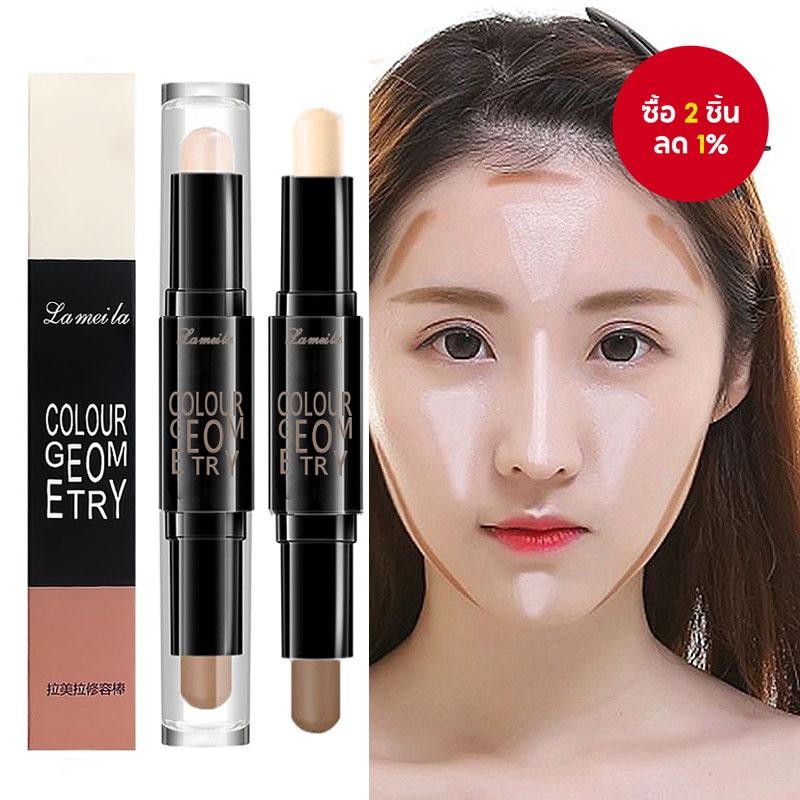 แท่งคอนทัวร์สองหัว: เงาจมูก ไฮไลท์ & คอนซีลเลอร์ ไฮไลท์เงาจมูกสําหรับเมคอัพ 3D V-Face