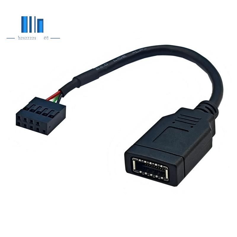 USB 9PIN to TYPE-E อะแดปเตอร์สาย USB 9PIN to TYPE-E สาย USB แผงด้านหน้าอะแดปเตอร์สาย USB 9PIN to TYP