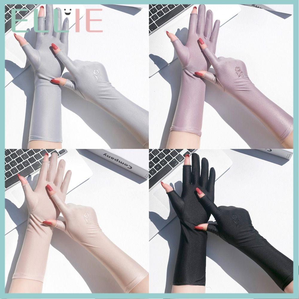 ELLIE ถุงมือกันแดด ยืดหยุ่นและบางเบา ป้องกัน UV