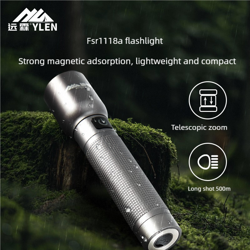 ไฟฉายพกพา LED ส่องสว่างสูง ใช้งานหลากหลาย ชาร์จบ้านและกลางแจ้ง Yuanlin