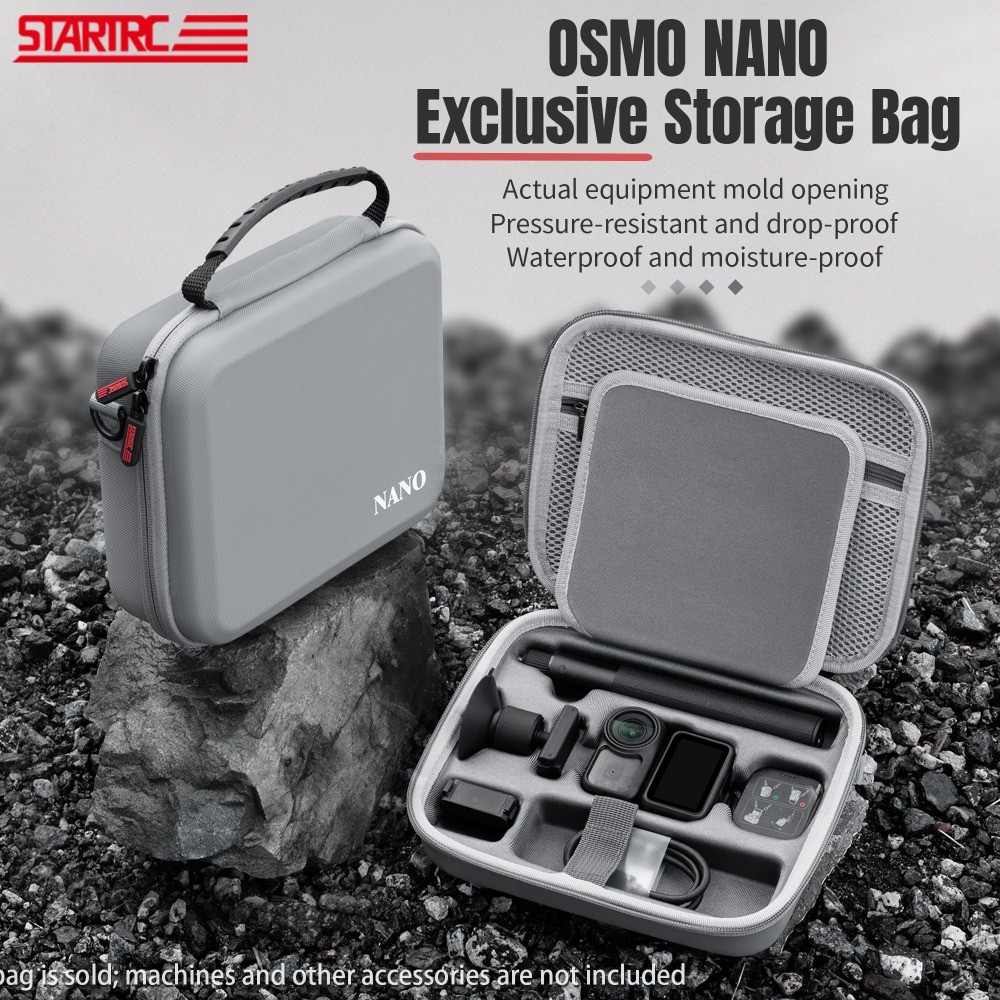 สําหรับ DJI Nano Thumb Camera Set Storage Bag Anti Drop and Anti Pressure Handheld Crossbody Sports Camera Accessory Box