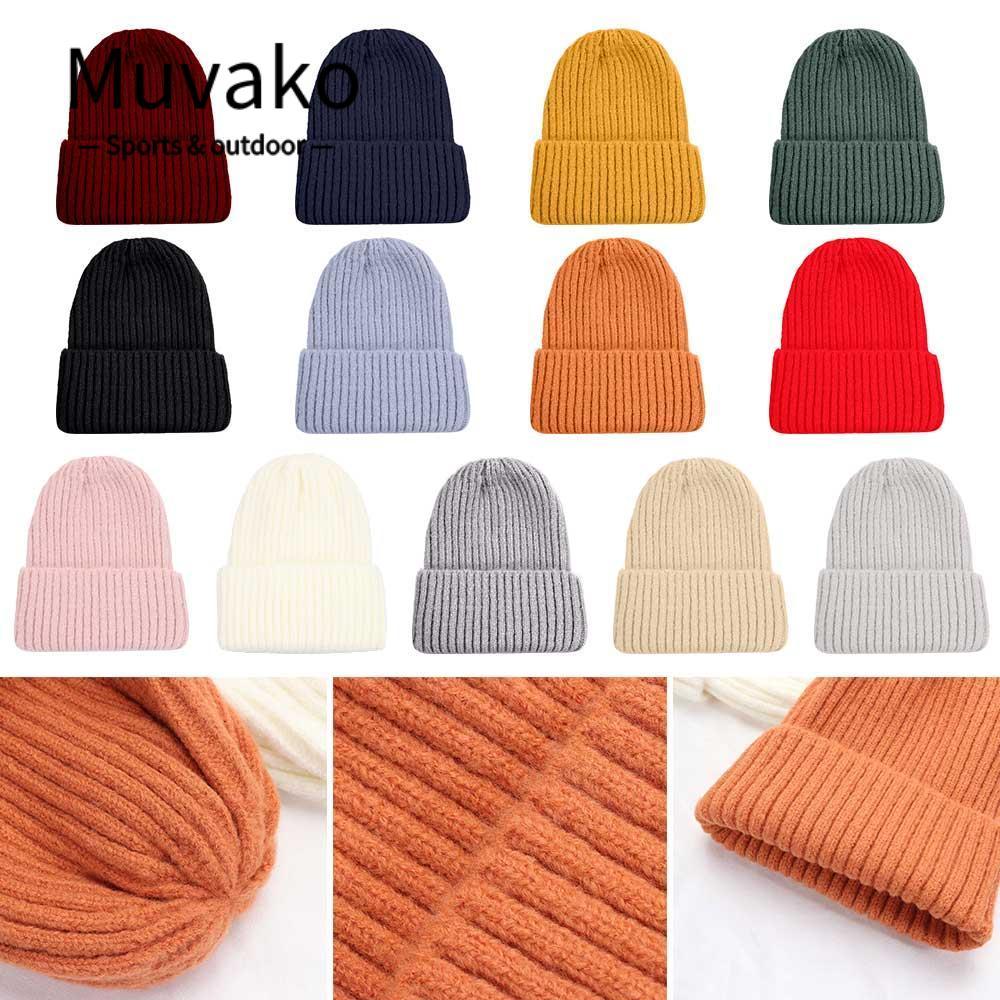 MUVAKO Beanie Hat Casual Cuff Beanie Warm Hip Hop Hat