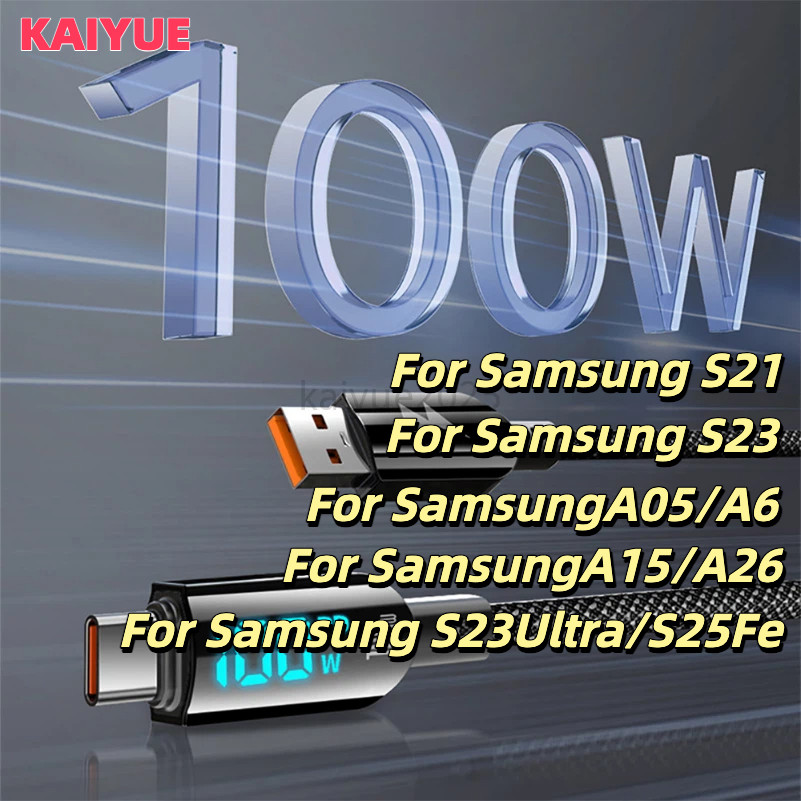 60W USB Type C ไนลอนถักข้อมูลสายชาร์จ KY98 usb to typec สายชาร์จเร็วสําหรับ Samsung S21 S23ultra S25