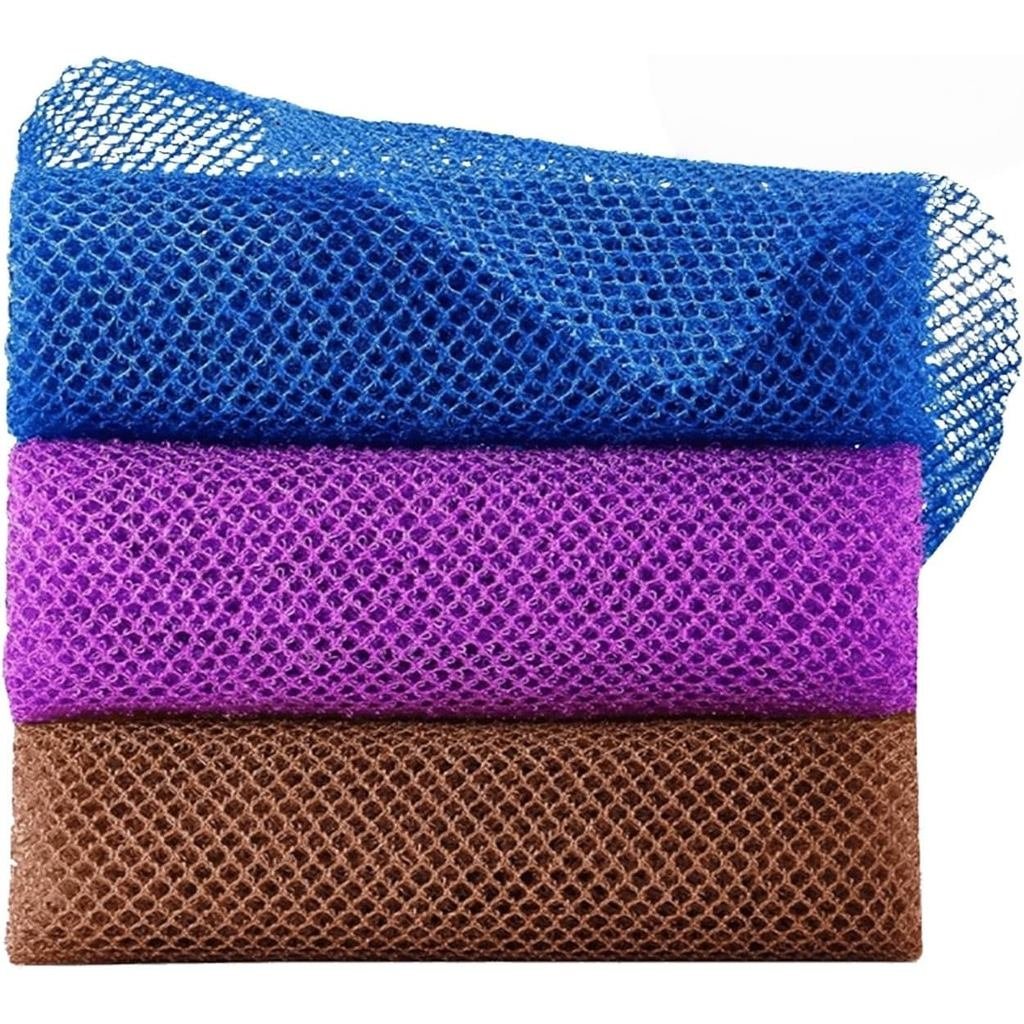 African Net Sponge Authentic Bath Mesh Sponge, Deep Cleansing, Perfect for Back and Full Body Use Ho