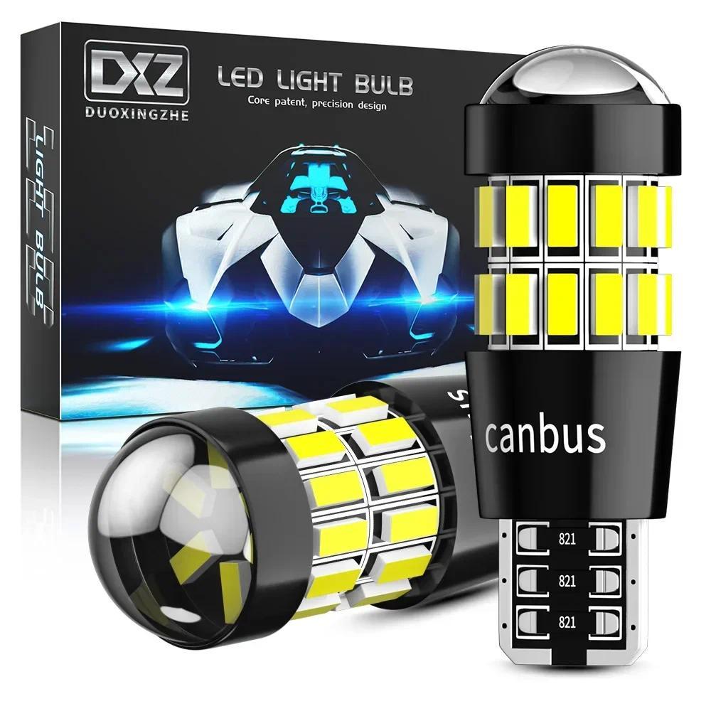 DXZ 2PCS W5W T10 หลอดไฟ LED เลนส์ 30SMD 12V WY5W Canbus รถ Clearance ภายในโดมที่จอดรถไฟสัญญาณสําหรับ