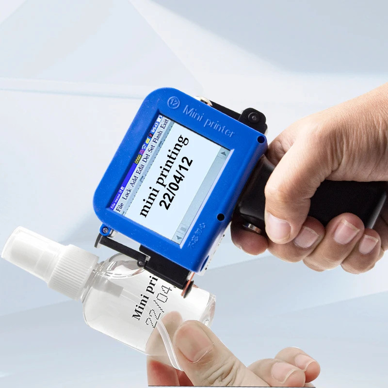 ระบบภาษาอังกฤษ 12.7 มม.เครื่องพิมพ์อิงค์เจ็ทความร้อนแบบใช้มือถือ Qr Barcode Batch Number Mark Validi