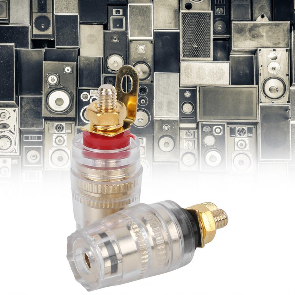 ลำโพง Terminal Binding Post Compact Banana Jack Connector ซ็อกเก็ตลำโพงมืออาชีพเครื่องดนตรีต่างๆสำหร