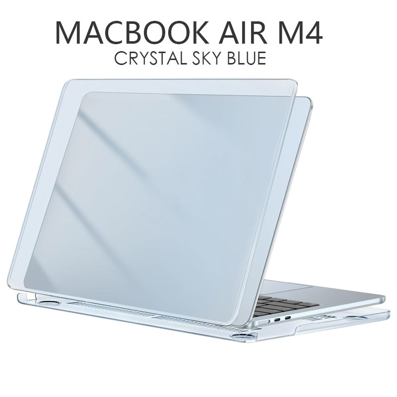 ใหม่ Ultra Slim Crystal Sky Blue Case สําหรับ MacBook Air 13" (M2/M3/M4) - เข้ากันได้กับรุ่น A3240, 