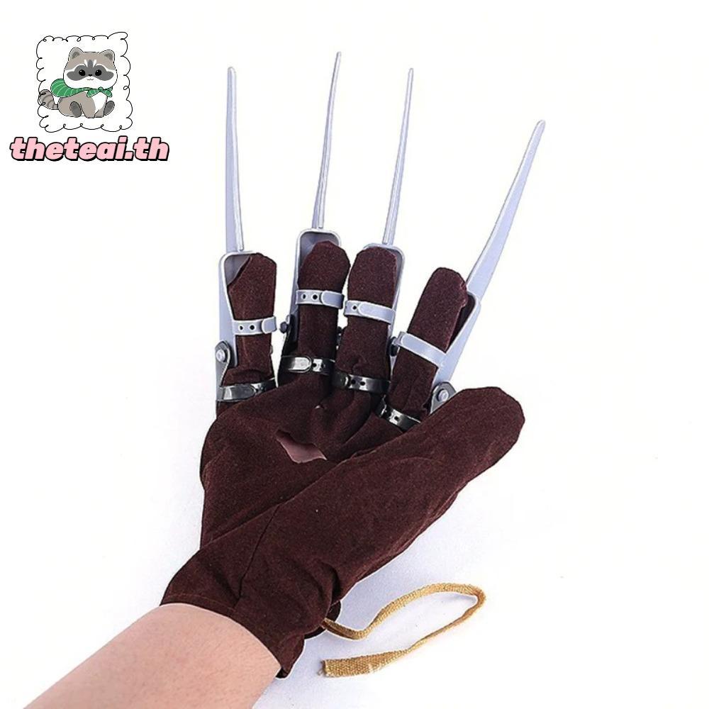 THETEAI ตลก Freddy ถุงมือ, คอสเพลย์ถุงมือ Claws Wolverine Ghost Claw, ถุงมือนักฆ่า Freddy Krueger ถุ