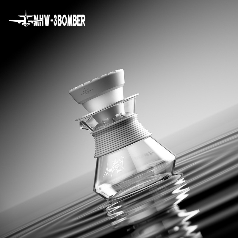MHW-3BOMBER Bomber หม้อกลิ่นหอมกาแฟ Hand-Brew Sharing หม้อแก้ว Borosilicate สูง Du Jianing Co-Brande