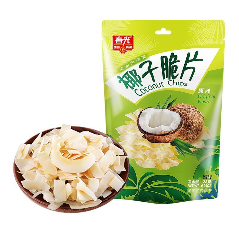 สินค้าใหม่พร้อมสต็อกไหหลําพิเศษ Chunguang Charcoal Grill Crispy Coconut Flakes gX Bag Original Cocon