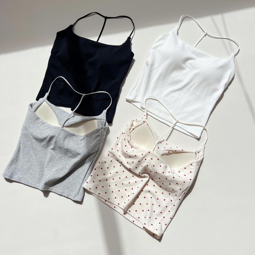 77UNI Tank 20576T เสื้อสายเดี่ยวมีสายหล้งเส้นเส็กตัว Y เสื้อสายเดี่ยวมีบราฟองน้ำ เสื้อกล้ามผู้หญิง ดีไซน์สุดชิค - รูปที่ 3