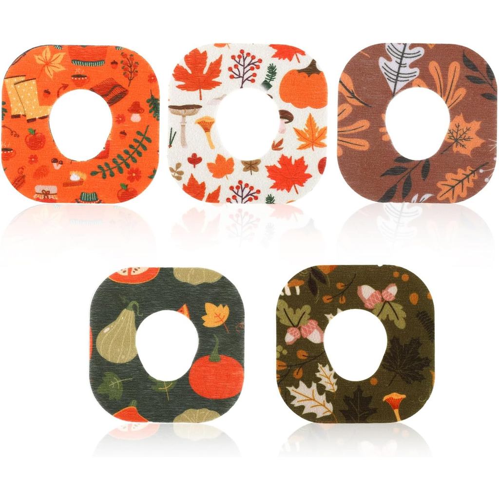 แผ่นปิดเซ็นเซอร์ Dexcom G7 ลายใบเมเปิ้ลกันน้ำ ขนาด 25 ชิ้น สำหรับDEXCOM G7