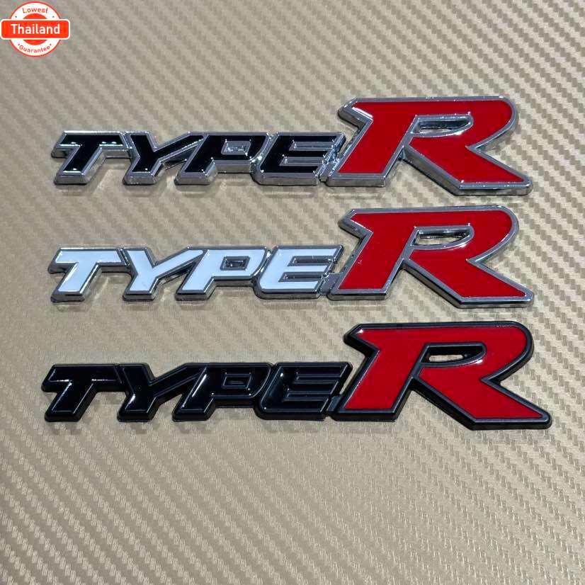 โลโก้ * TYPE R ติดรถ Honda งานโลหะ ขนาด* 3 x 15 cm priceต่อชิ้น