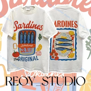 (จัดส่งฟรี 24ชั่วโมงลดราคา) REOY_STUDIO เสื้อยืดโอเวอร์ไซซ์ Sorona ลายกุ้งมังกร Lobster สบายตัว ปกป้องท้องไขมัน ส่ง