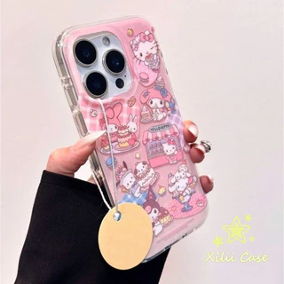 เคสไอโฟน13 สำหรับIPhone 15 17 air 16 11 14 12 13 Pro Max 7 8 15 16 Plusสวัสดีคิตตี้เมโลดี้คุโรมิโป chacco กรณี IMD ใหม่