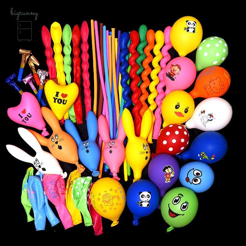 [bigrunng] 20/50/100 ชิ้นปั๊มแก๊สจัดหาการ์ตูนลูกโป่งตกแต่ง Helium Inflatable บอลลูนสัตว์เป็ดบอลลูน SG - รูปที่ 2