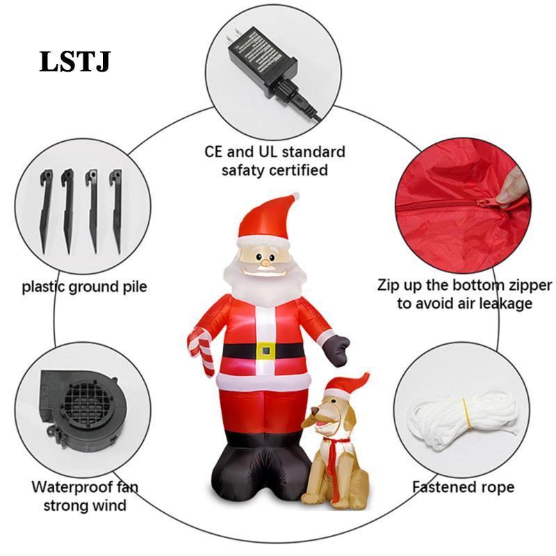 [Lstjj] คริสต์มาส Inflatable ตกแต่งกลางแจ้งเครื่องประดับแปลกใหม่ในตัว LEDs 7.9 ฟุตยักษ์สําหรับ Yard 