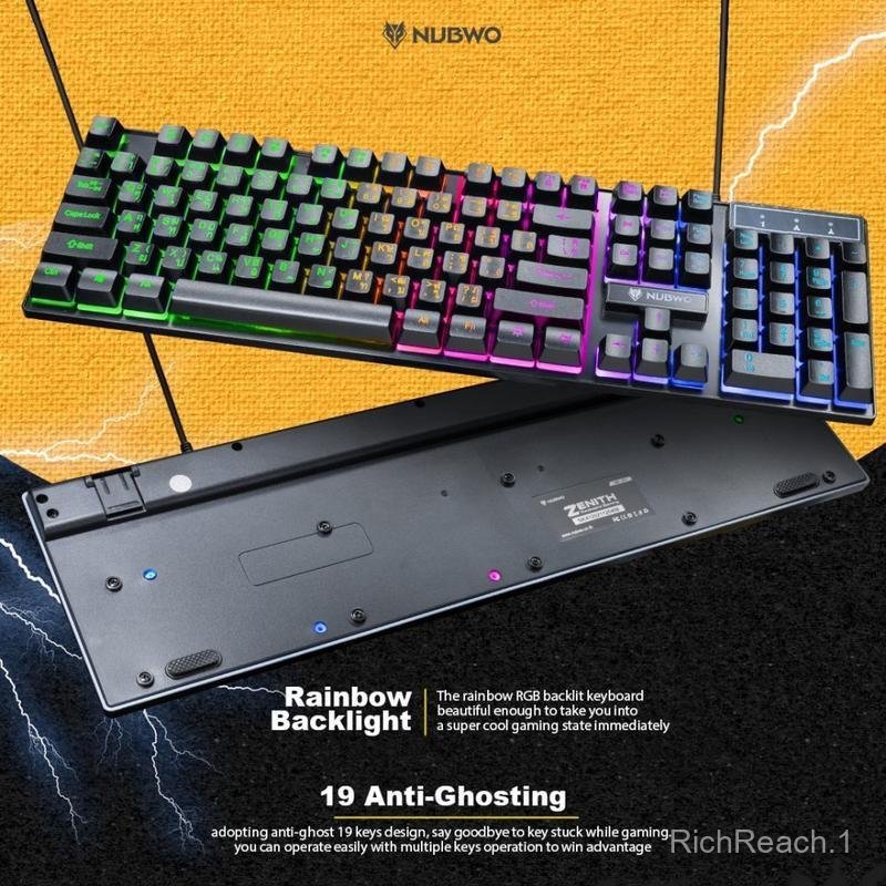 คีย์บอร์ดเกมมิ่ง Nubwo NK-35 NK-41 NK-43 NK-49 NK-52 NK-56 คีย์บอร์ด Gaming Keyboard คีย์บอร์ดมีไฟ ค