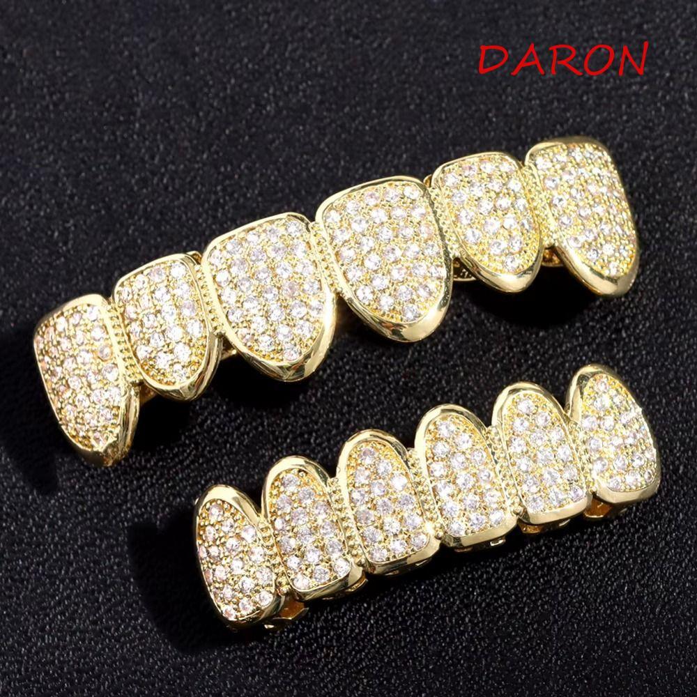 DARON Hiphop ฟัน Grillz, การออกแบบที่ถอดออกได้ Hip Hop ฟัน Grillz ชุด, Punk เครื่องประดับ Hollow Rhi
