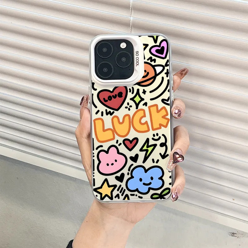 Realme Doodle Luck Luxury Premium Matte Hard Case Cool สําหรับ Realme C71 C75 C63 C65 C67 C55 C53 C5