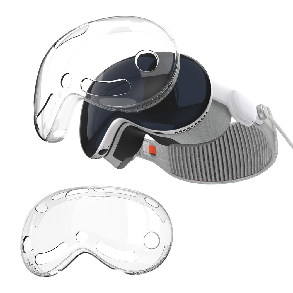 ฝาครอบป้องกัน TPU เข้ากันได้กับเคส Apple Vision Pro เคสป้องกันรอยขีดข่วนสําหรับชุดหูฟัง Vision Pro VR อุปกรณ์เสริมโฮสต์