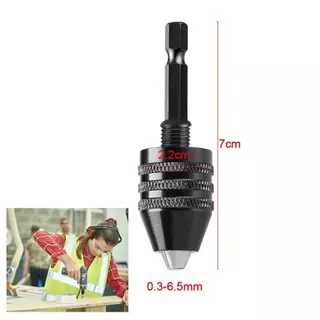 0.3-8 มม.Self-Tighten สว่านไฟฟ้า Mini Keyless เจาะ Chuck Collet Fixture เครื่องมือ 1/4 "Hex Shank Quick Change Converter