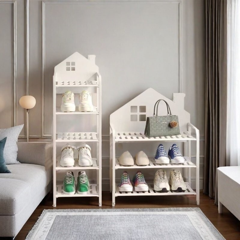 Household MultiLayer Door Entrance Door Shoe Rack Small Narrow Children's Shoe Rack SpaceSaving Dorm