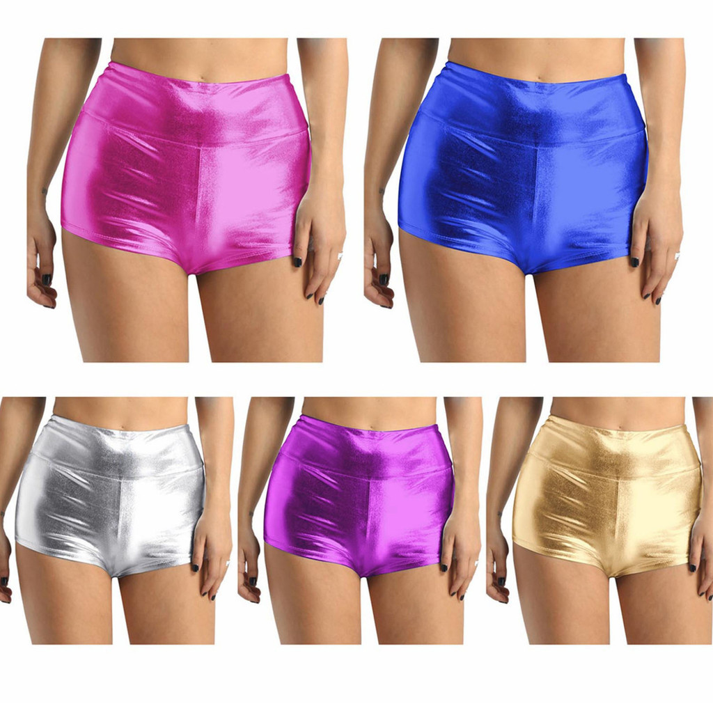 Yeahdor ผู้หญิงกางเกงขาสั้นเอวสูงเงาสําหรับกีฬายิมนาสติกออกกําลังกายเต้นรํา