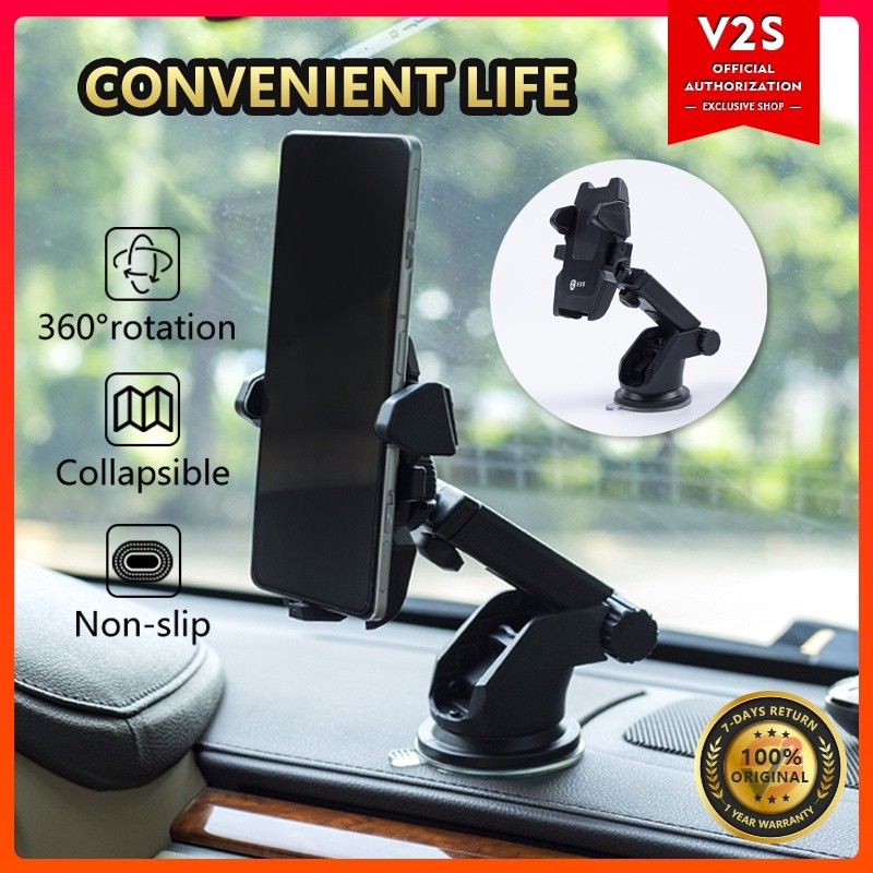 V2S VS-901 รถคอยาวโทรศัพท์มือถือ Universal Phone Mount ที่วางโทรศัพท์มือถือ