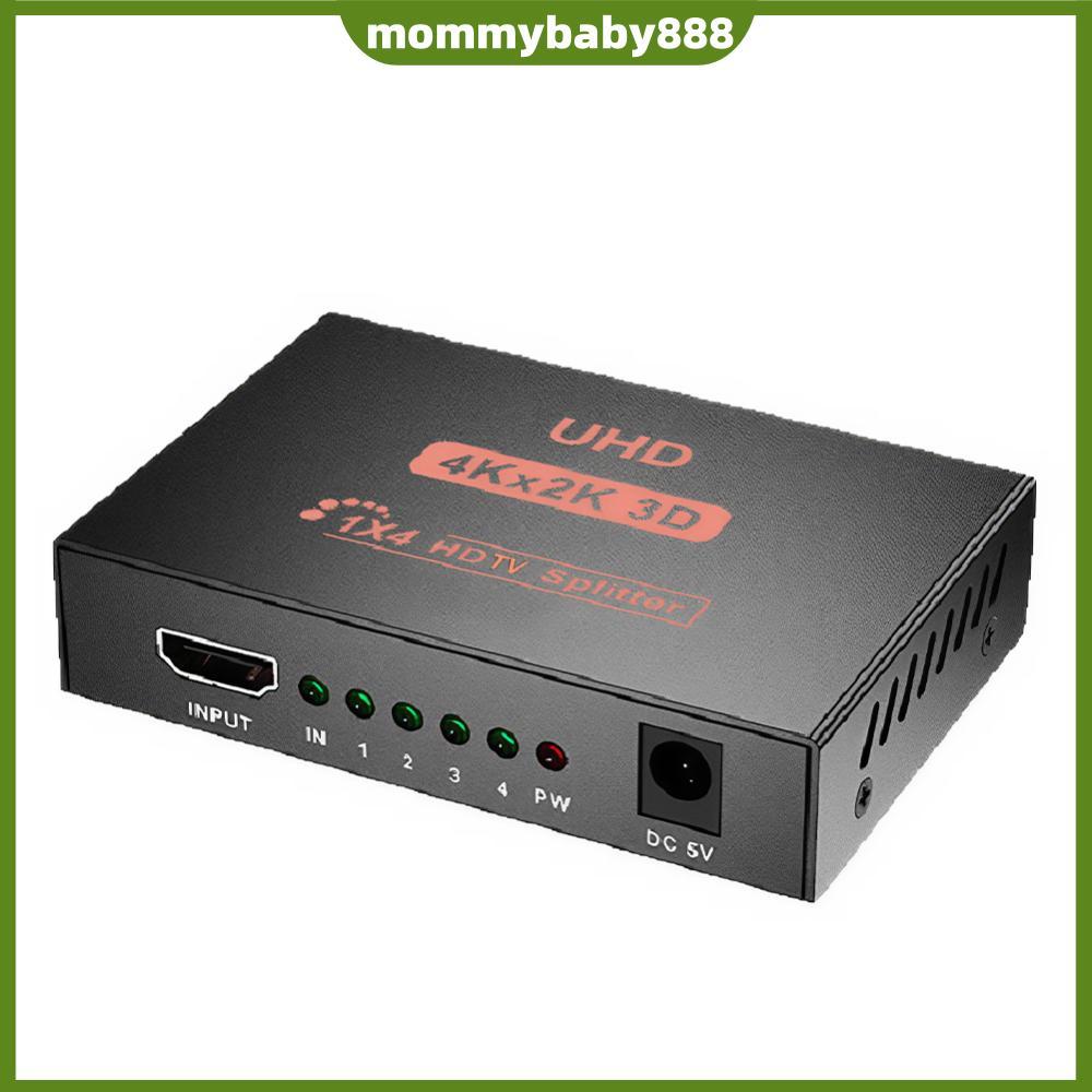 1 in 4 Out HDMI-เข้ากันได้กับอะแดปเตอร์แยก 3D HDMI-เข้ากันได้กับผู้จัดจําหน่ายสัญญาณ 1080P Dual Disp