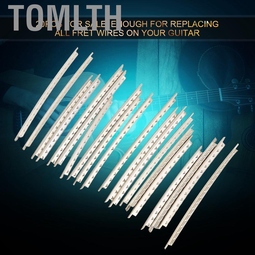 Tomlth กีตาร์ Fretwire Fret Wire ความแข็งแรงสูงทองแดงสีขาว 2 มม.กว้างสำหรับคนรักกีต้าร์พื้นบ้านเริ่ม