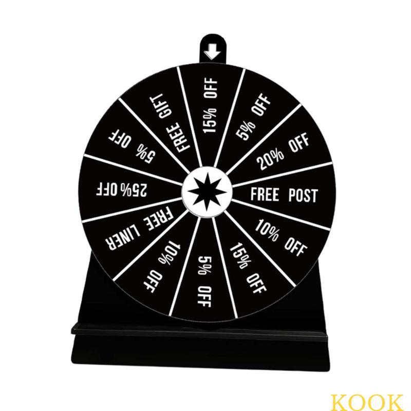 KOOK แผ่นเสียงอะคริลิค Roulette Wheel KTVs อุปกรณ์ประกอบฉากความบันเทิง เหมาะสําหรับเพิ่มหมั้นในงานปา